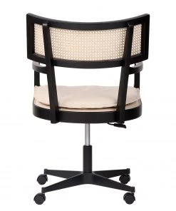 Mørteens Bürostuhl Devon - Webstoff / Esche massiv / Rattan - Creme / Esche Schwarz / Schwarz -Deutschland Stühle Verkaufs-Shop 1000288194 220610 045 DETAILS P000000001000288194