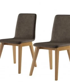 Norrwood Polsterstuhl Nami (2er-Set) - Matt Sandgrau - Buche Hell