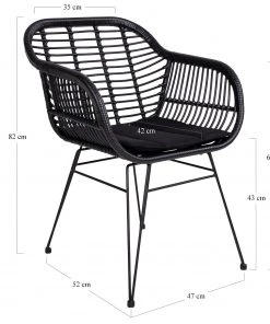 Naturoo Armlehnenstuhl Corduroy (2er-Set) - (inkl. Sitzkissen) - Rattan / Metall - Rattan / Schwarz 21 Naturoo Armlehnenstuhl Corduroy (2er-Set) - (inkl. Sitzkissen) - Rattan / Metall - Rattan / Schwarz -Deutschland Stühle Verkaufs-Shop 1000299408 211012 13445500602 SKETCH DETAILS P000000001000299408 sketch