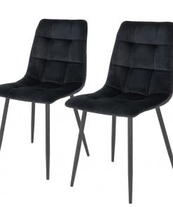 Loftscape Polsterstuhl Ormoy II (2er-Set) - Schwarz