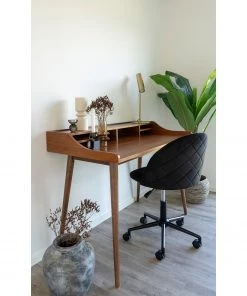 Red Living Bürodrehstuhl Varby - Samt / Stahl - Schwarz -Deutschland Stühle Verkaufs-Shop 1000299420 211012 13445500164 MOOD DETAILS P000000001000299420 mood