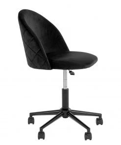 Red Living Bürodrehstuhl Varby - Samt / Stahl - Schwarz -Deutschland Stühle Verkaufs-Shop 1000299420 211012 13445500177 DETAILS P000000001000299420