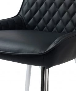 Red Living Polsterstuhl Dela III (2er-Set) - Kunstleder / Eisen - Schwarz / Chrom -Deutschland Stühle Verkaufs-Shop 1000303597 211117 16473800073 DETAILS P000000001000303597