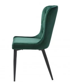 Red Living Polsterstuhl Kaman (2er-Set) - Samt / Eisen - Dunkelgrün / Schwarz -Deutschland Stühle Verkaufs-Shop 1000303602 211117 16473900097 DETAILS P000000001000303602