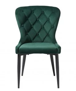 Red Living Polsterstuhl Kaman (2er-Set) - Samt / Eisen - Dunkelgrün / Schwarz -Deutschland Stühle Verkaufs-Shop 1000303602 211117 16473900099 DETAILS P000000001000303602