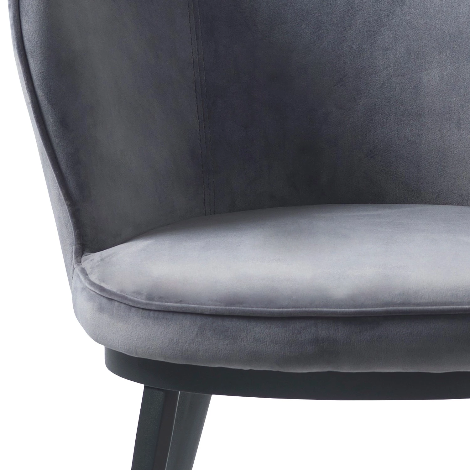 Red Living Armlehnenstuhl Cheia II - Samt / Eisen - Hellgrau / Schwarz 5 Red Living Armlehnenstuhl Cheia II - Samt / Eisen - Hellgrau / Schwarz – Bild 5