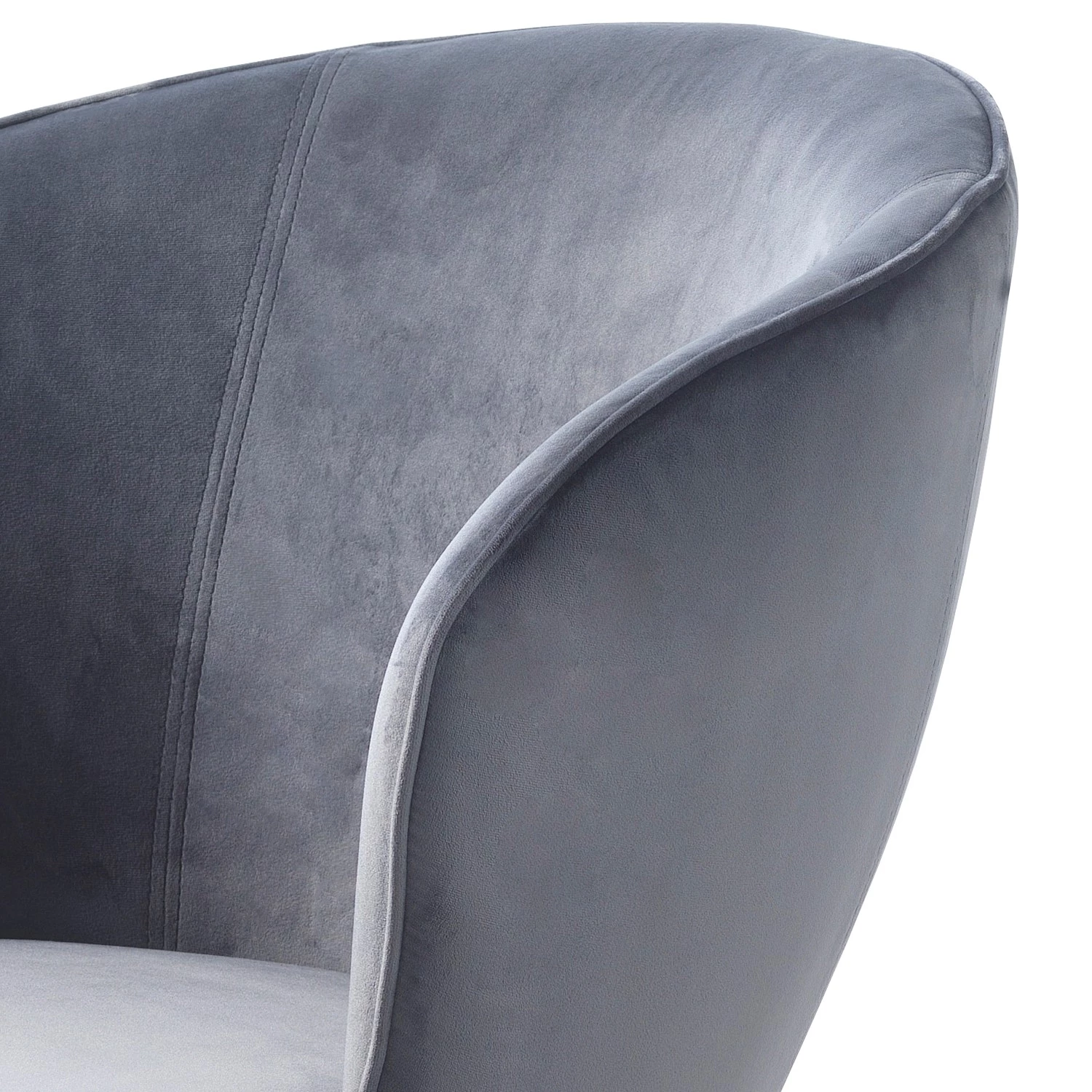 Red Living Armlehnenstuhl Cheia II - Samt / Eisen - Hellgrau / Schwarz 6 Red Living Armlehnenstuhl Cheia II - Samt / Eisen - Hellgrau / Schwarz – Bild 6