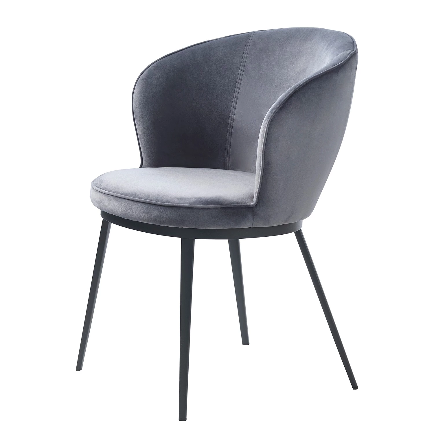 Red Living Armlehnenstuhl Cheia II - Samt / Eisen - Hellgrau / Schwarz 1 Red Living Armlehnenstuhl Cheia II - Samt / Eisen - Hellgrau / Schwarz