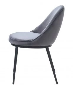 Red Living Esszimmerstuhl Cheia II - Samt / Eisen - Hellgrau / Schwarz -Deutschland Stühle Verkaufs-Shop 1000303609 211117 16474000134 DETAILS P000000001000303609