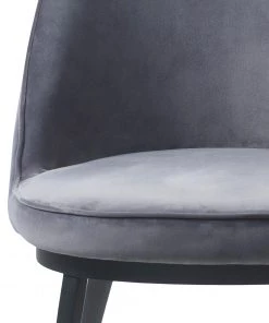 Red Living Esszimmerstuhl Cheia II - Samt / Eisen - Hellgrau / Schwarz -Deutschland Stühle Verkaufs-Shop 1000303609 211117 16474000138 DETAILS P000000001000303609