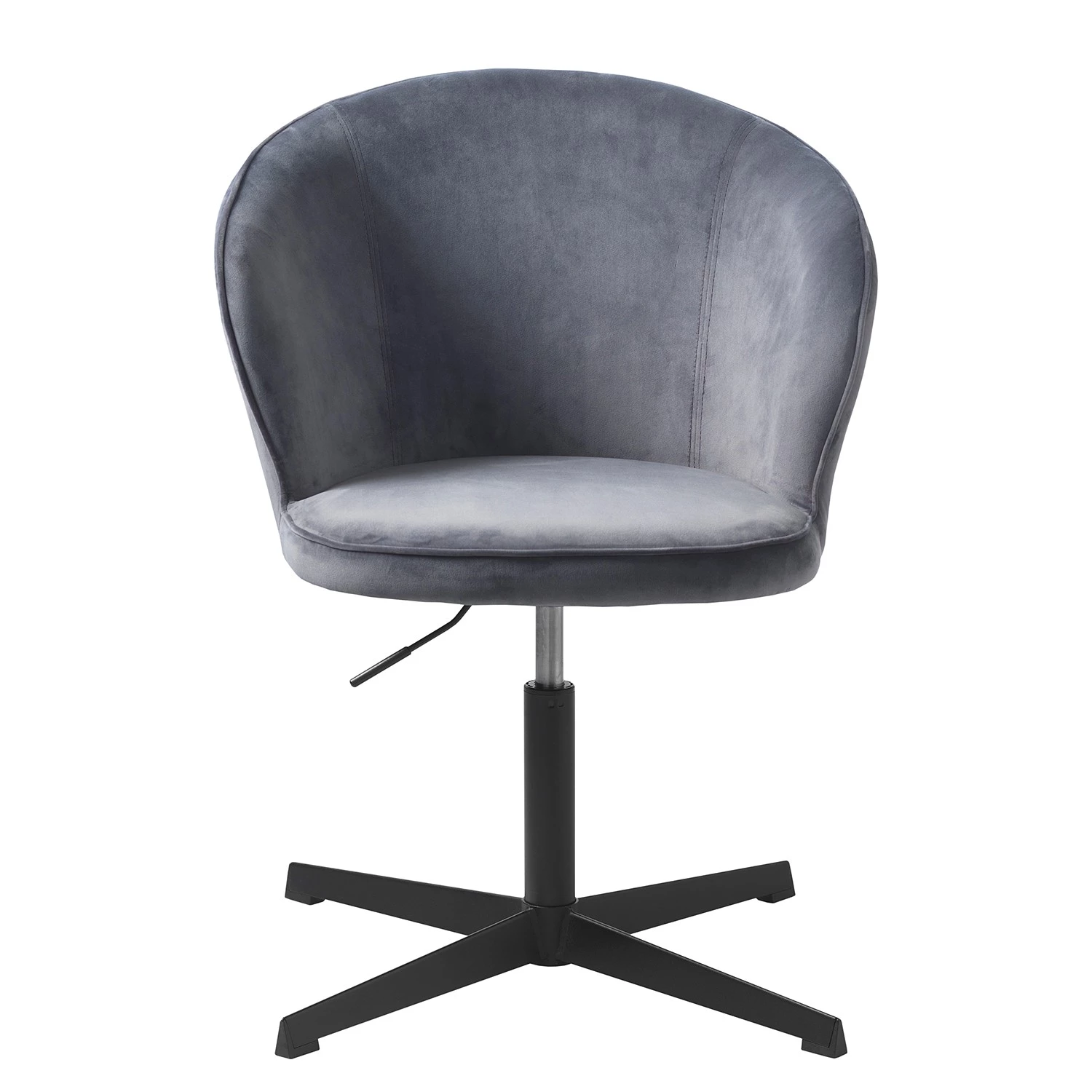 Red Living Bürodrehstuhl Cheia II - Samt / Eisen - Grau / Schwarz 2 Red Living Bürodrehstuhl Cheia II - Samt / Eisen - Grau / Schwarz – Bild 2