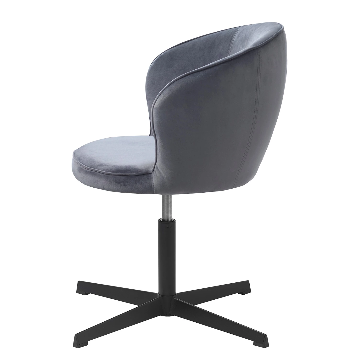 Red Living Bürodrehstuhl Cheia II - Samt / Eisen - Grau / Schwarz 3 Red Living Bürodrehstuhl Cheia II - Samt / Eisen - Grau / Schwarz – Bild 3