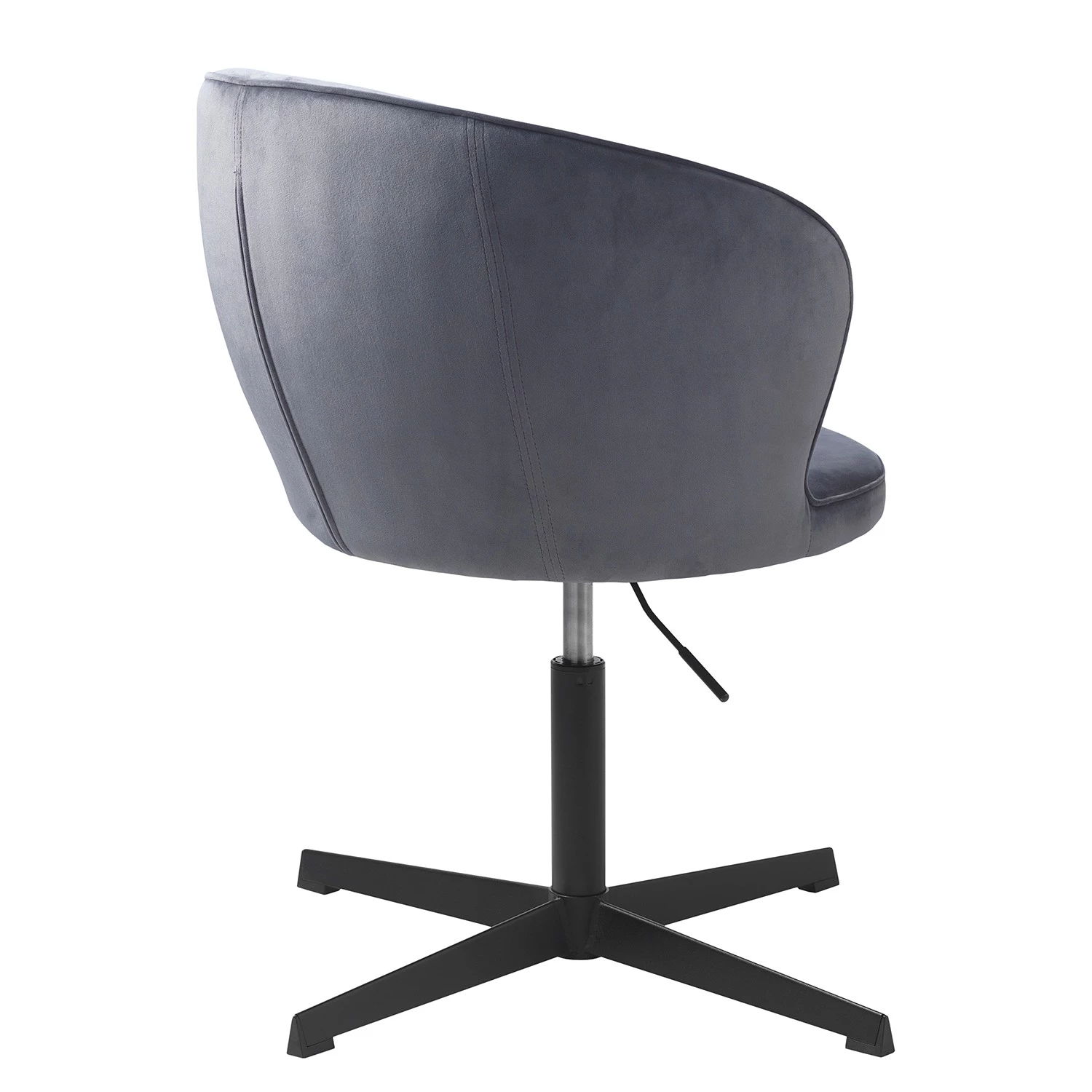 Red Living Bürodrehstuhl Cheia II - Samt / Eisen - Grau / Schwarz 4 Red Living Bürodrehstuhl Cheia II - Samt / Eisen - Grau / Schwarz – Bild 4