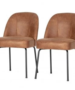 Red Living Polsterstuhl Cera III (2er-Set) - Cognac