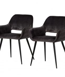 Red Living Armlehnenstuhl Avril (2er-Set) - Braungrau