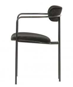 Red Living Armlehnenstuhl Lineas (2er-Set) - Samt / Stahl - Schwarz -Deutschland Stühle Verkaufs-Shop 1000303870 211105 13105600160 DETAILS P000000001000303870