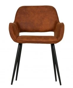 Red Living Armlehnenstuhl Avril II (2er-Set) - Microfaser / Stahl - Vintage Cognac / Schwarz -Deutschland Stühle Verkaufs-Shop 1000303883 211105 13105900235 DETAILS P000000001000303883