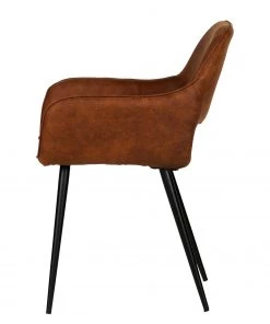 Red Living Armlehnenstuhl Avril II (2er-Set) - Microfaser / Stahl - Vintage Cognac / Schwarz -Deutschland Stühle Verkaufs-Shop 1000303883 211105 13105900246 DETAILS P000000001000303883