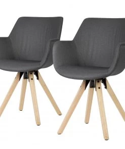 Norrwood Armlehnenstuhl Newport I (2er-Set) - Anthrazit