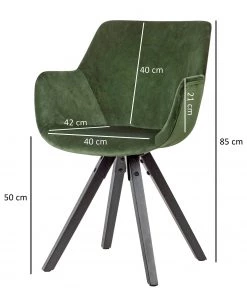 Loftscape Armlehnenstuhl Newport III (2er-Set) - Olivgrün - Schwarz -Deutschland Stühle Verkaufs-Shop 1000303923 211103 12152000702 SKETCH DETAILS P000000001000303923 sketch