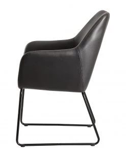 Loftscape Armlehnenstuhl Fradou III - Kunstleder / Eisen - Schwarz -Deutschland Stühle Verkaufs-Shop 1000303936 211103 12152300322 DETAILS P000000001000303936