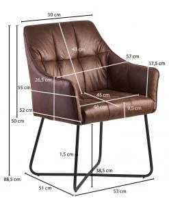Loftscape Armlehnenstuhl Giorgino II - Vintage Dunkelbraun -Deutschland Stühle Verkaufs-Shop 1000303957 211103 12152800929 SKETCH DETAILS P000000001000303957 sketch