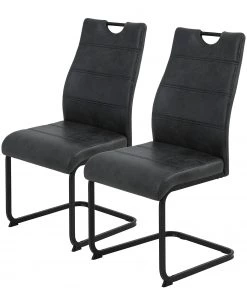 Loftscape Freischwinger Ellendale - Vintage Grau - 2er Set