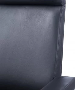 Fredriks Bürostuhl Weld - Echtleder / Walnuss Furnier / Metall - Schwarz / Walnuss / Aluminium -Deutschland Stühle Verkaufs-Shop 1000310647 220509 070 DETAILS P000000001000310647