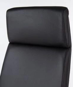 Fredriks Bürostuhl Weld - Echtleder / Walnuss Furnier / Metall - Schwarz / Walnuss / Aluminium -Deutschland Stühle Verkaufs-Shop 1000310647 220826 034 DETAILS P000000001000310647