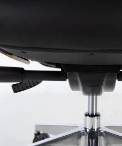 Fredriks Bürostuhl Weld - Echtleder / Walnuss Furnier / Metall - Schwarz / Walnuss / Aluminium -Deutschland Stühle Verkaufs-Shop 1000310647 220826 040 DETAILS P000000001000310647