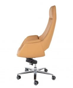 Fredriks Bürostuhl Zore - Kunstleder / Metall - Cognac / Aluminium -Deutschland Stühle Verkaufs-Shop 1000310651 220826 031 DETAILS P000000001000310651