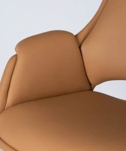 Fredriks Bürostuhl Zore - Kunstleder / Metall - Cognac / Aluminium -Deutschland Stühle Verkaufs-Shop 1000310651 220826 037 DETAILS P000000001000310651