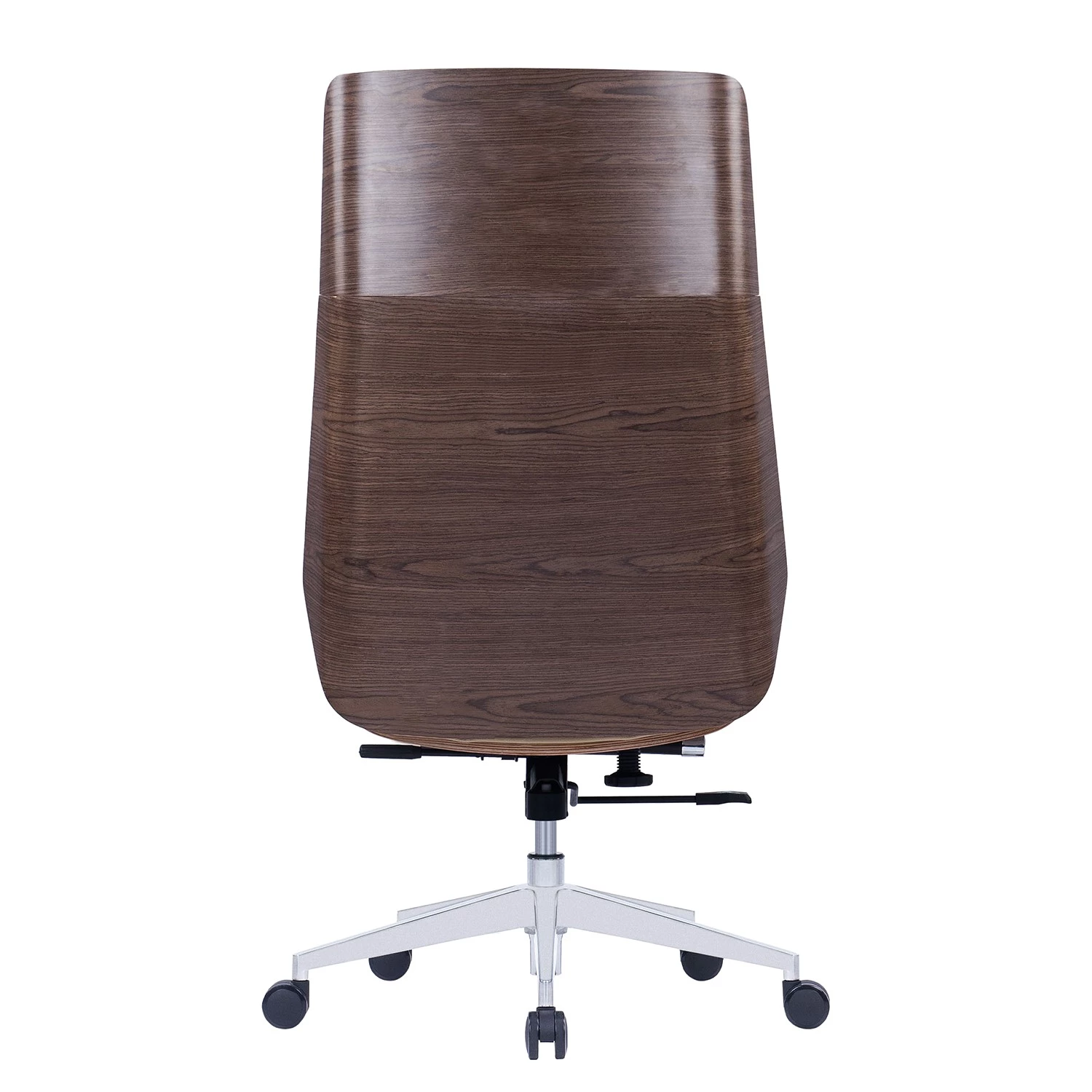 Fredriks Bürostuhl Zuma - Echtleder / Walnuss Furnier / Metall - Creme / Walnuss / Aluminium 4 Fredriks Bürostuhl Zuma - Echtleder / Walnuss Furnier / Metall - Creme / Walnuss / Aluminium – Bild 4