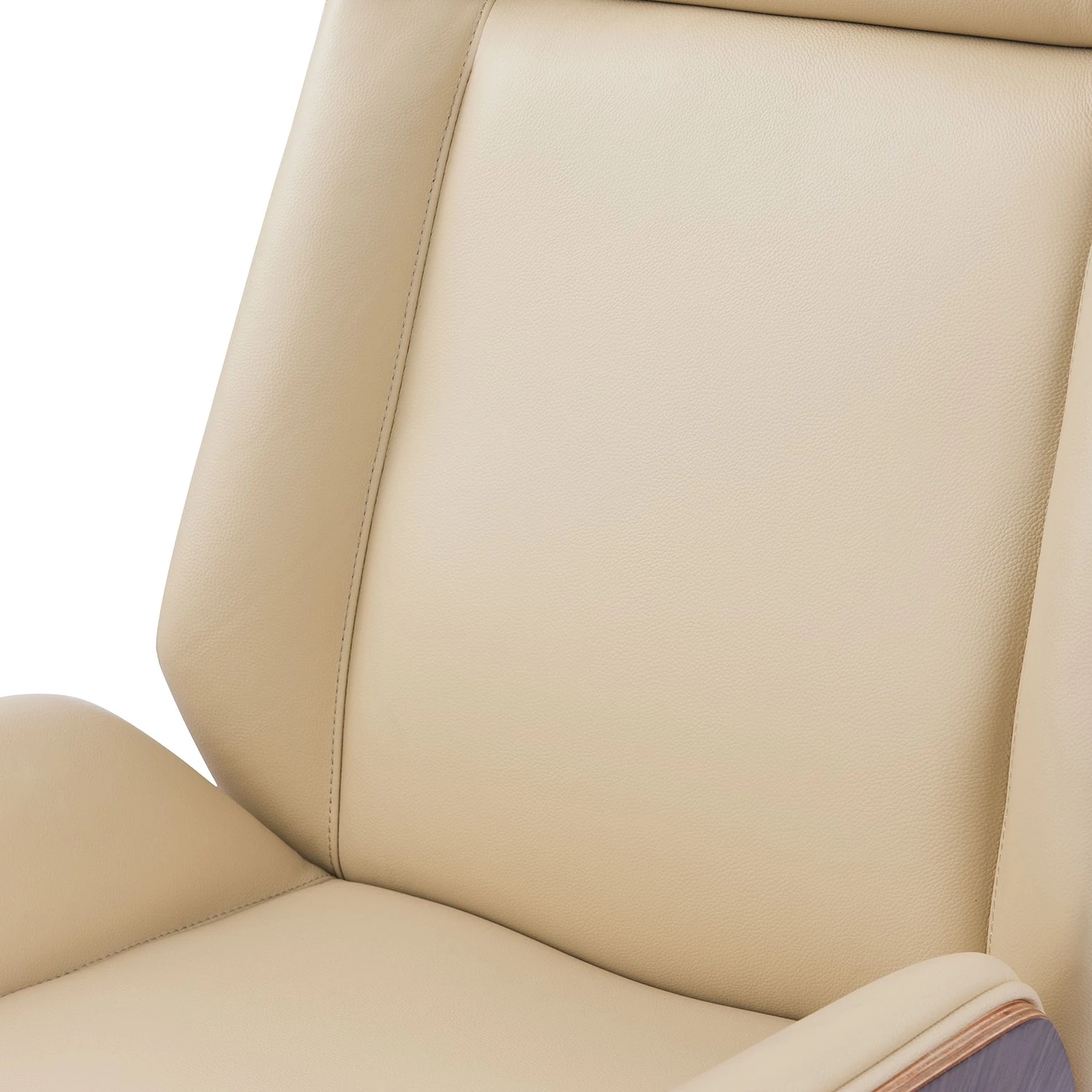 Fredriks Bürostuhl Zuma - Echtleder / Walnuss Furnier / Metall - Creme / Walnuss / Aluminium 7 Fredriks Bürostuhl Zuma - Echtleder / Walnuss Furnier / Metall - Creme / Walnuss / Aluminium – Bild 7