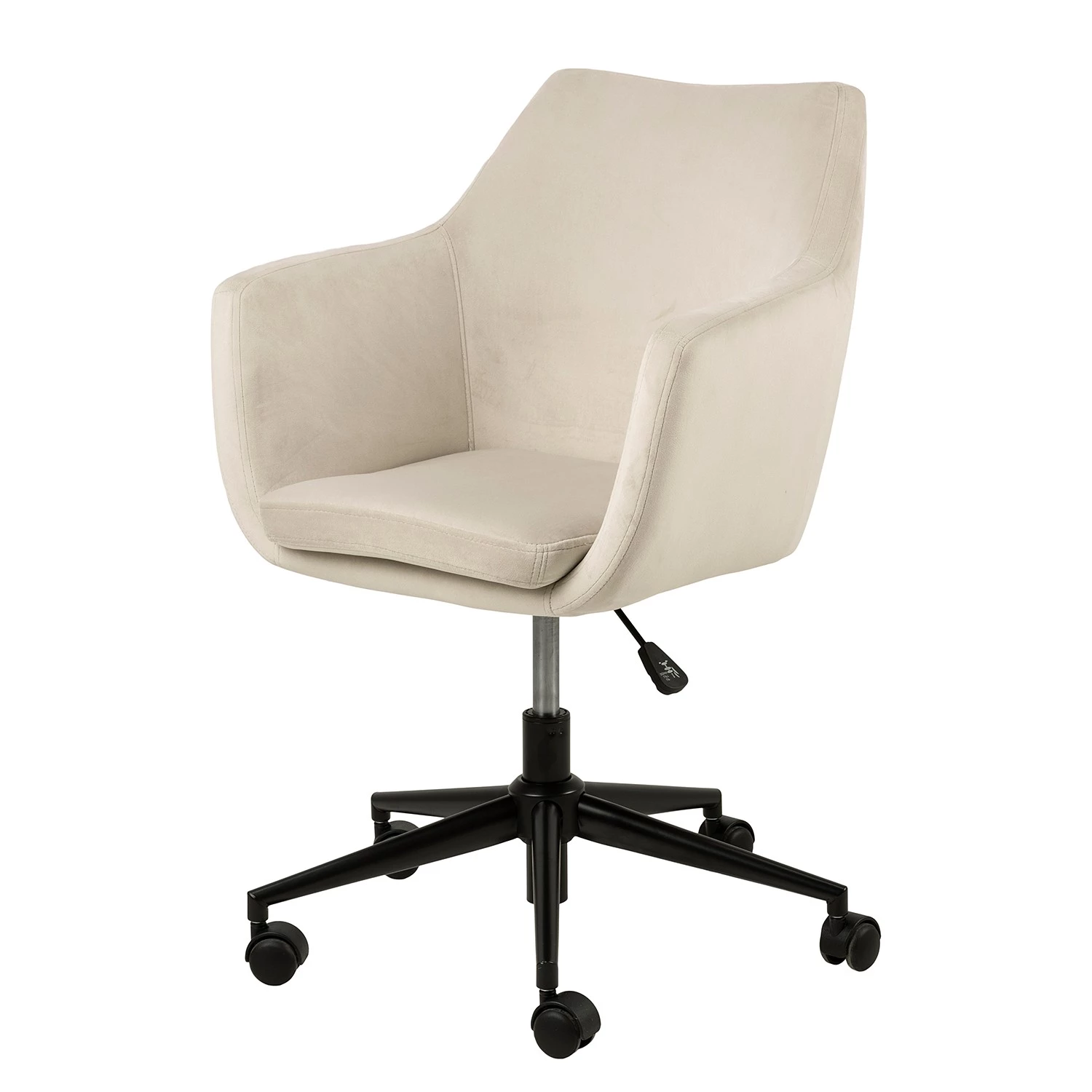 Mørteens Bürodrehstuhl Nicholas III - Samt / Metall - Creme 1 Mørteens Bürodrehstuhl Nicholas III - Samt / Metall - Creme