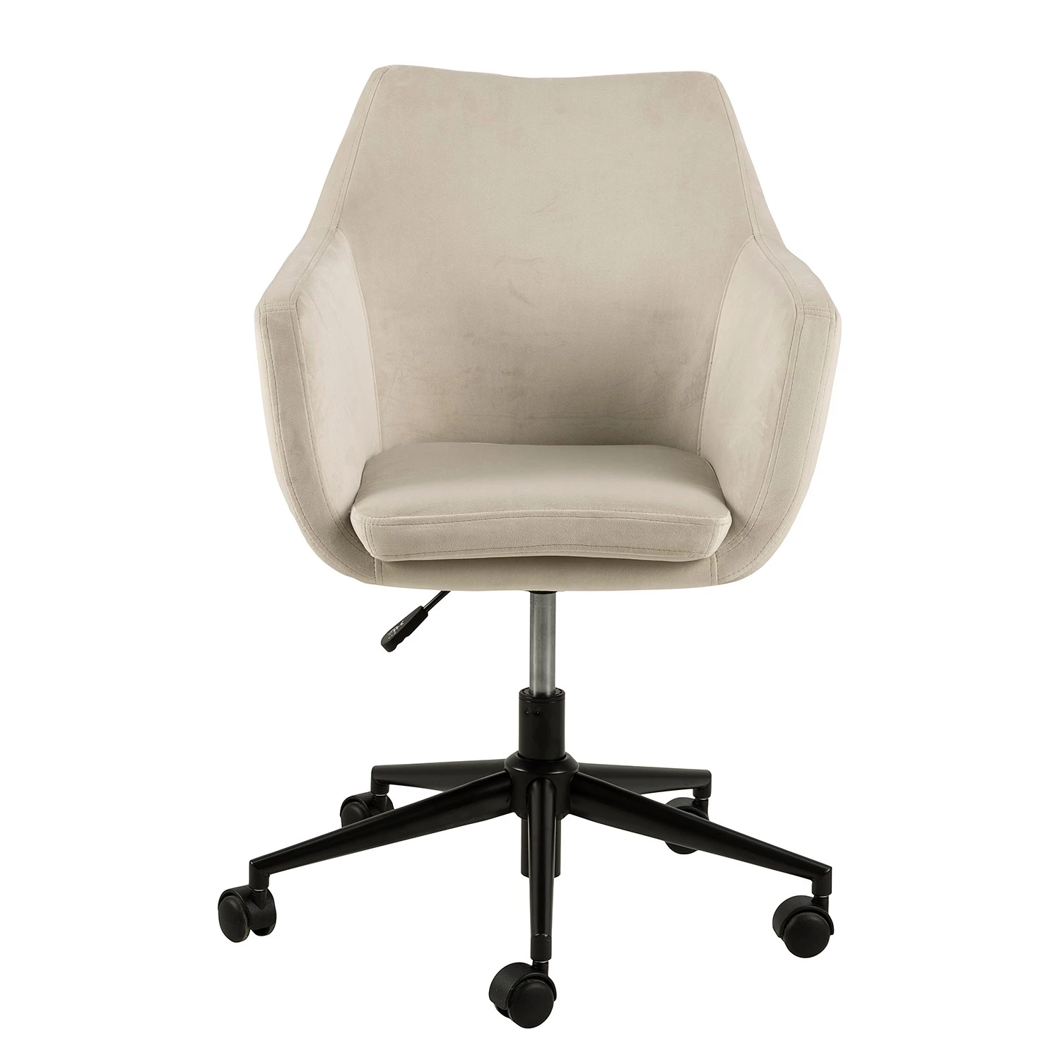 Mørteens Bürodrehstuhl Nicholas III - Samt / Metall - Creme 3 Mørteens Bürodrehstuhl Nicholas III - Samt / Metall - Creme – Bild 3