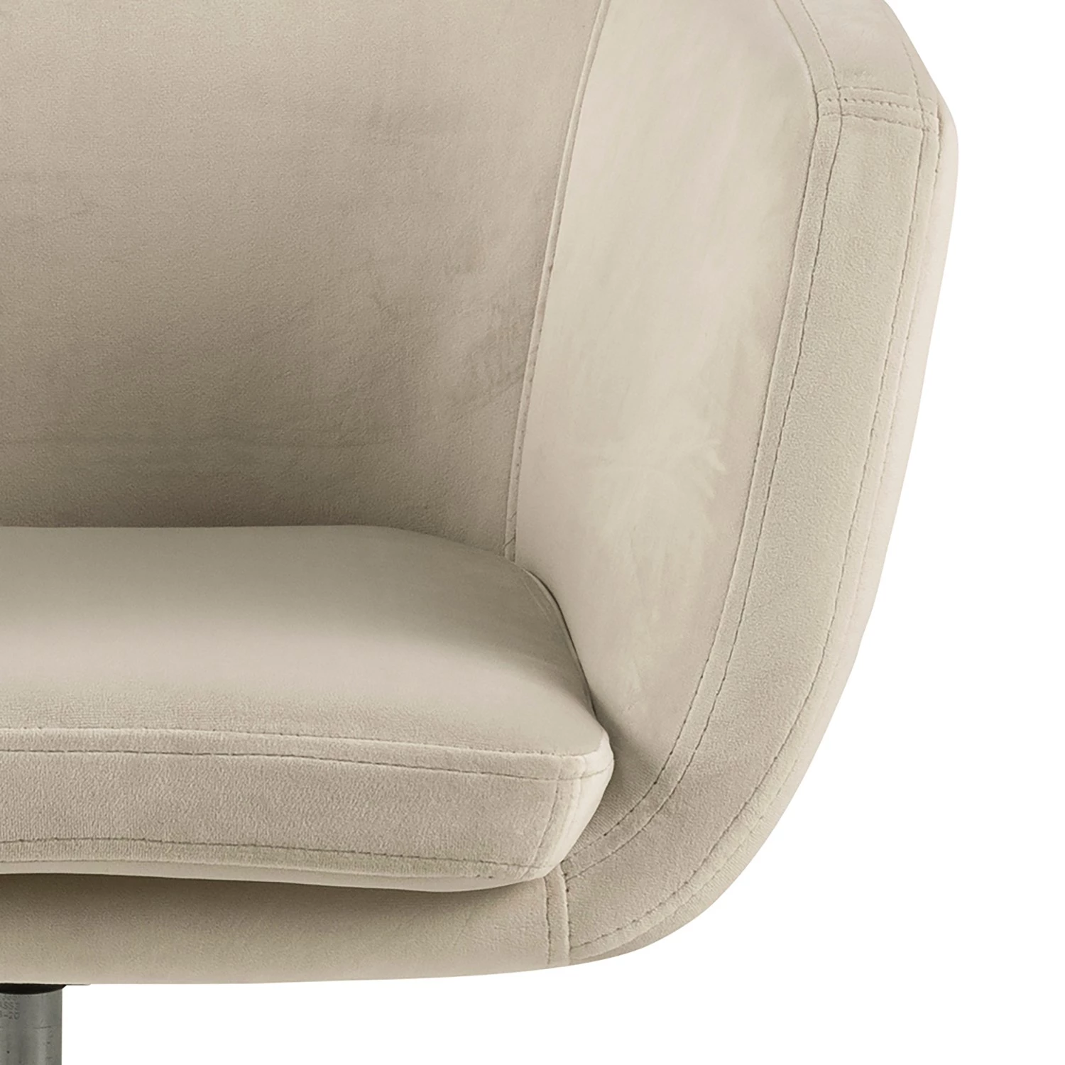 Mørteens Bürodrehstuhl Nicholas III - Samt / Metall - Creme 7 Mørteens Bürodrehstuhl Nicholas III - Samt / Metall - Creme – Bild 7
