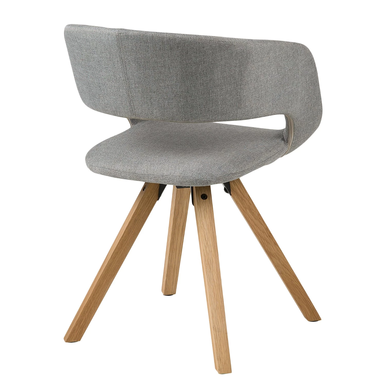 Mørteens Armlehnenstuhl Buggio - Webstoff / Gummibaum massiv - Webstoff Cors: Granit - 2er Set 6 Mørteens Armlehnenstuhl Buggio - Webstoff / Gummibaum massiv - Webstoff Cors: Granit - 2er Set – Bild 6