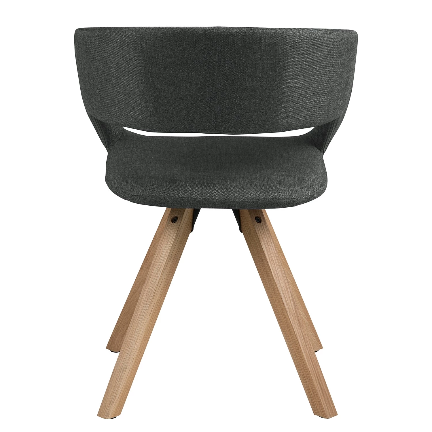 Mørteens Armlehnenstuhl Buggio - Webstoff / Gummibaum massiv - Webstoff Cors: Dunkelgrau - 2er Set 7 Mørteens Armlehnenstuhl Buggio - Webstoff / Gummibaum massiv - Webstoff Cors: Dunkelgrau - 2er Set – Bild 7