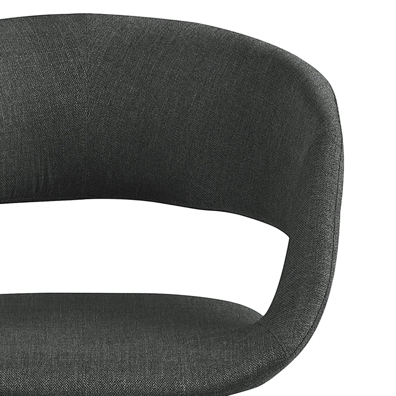 Mørteens Armlehnenstuhl Buggio - Webstoff / Gummibaum massiv - Webstoff Cors: Dunkelgrau - 2er Set 8 Mørteens Armlehnenstuhl Buggio - Webstoff / Gummibaum massiv - Webstoff Cors: Dunkelgrau - 2er Set – Bild 8