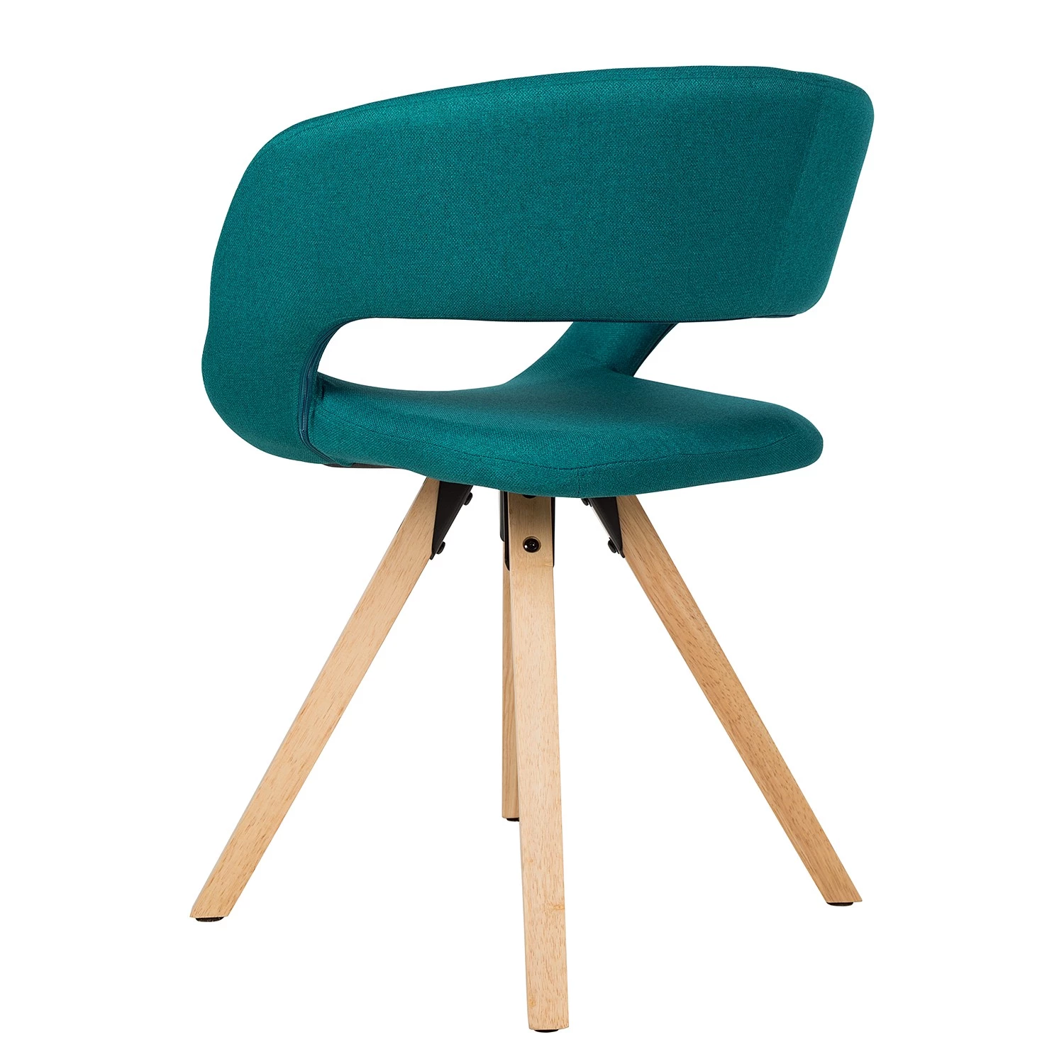 Mørteens Armlehnenstuhl Buggio - Webstoff / Gummibaum massiv - Webstoff Cors: Petrol - 2er Set 8 Mørteens Armlehnenstuhl Buggio - Webstoff / Gummibaum massiv - Webstoff Cors: Petrol - 2er Set – Bild 8