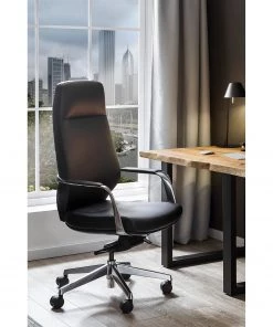 Fredriks Bürostuhl Lavaur - Kunstleder / Aluminium - Schwarz / Silber -Deutschland Stühle Verkaufs-Shop 1000312403 211130 131604000024 MOOD DETAILS P000000001000312403 mood