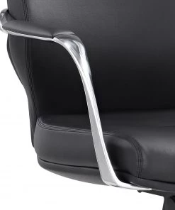 Fredriks Bürostuhl Lavaur - Kunstleder / Aluminium - Schwarz / Silber -Deutschland Stühle Verkaufs-Shop 1000312403 211130 131604000045 DETAILS P000000001000312403