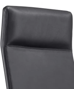 Fredriks Bürostuhl Mecco - Echtleder / Aluminium - Schwarz / Silber -Deutschland Stühle Verkaufs-Shop 1000312404 211130 13160400052 DETAILS P000000001000312404