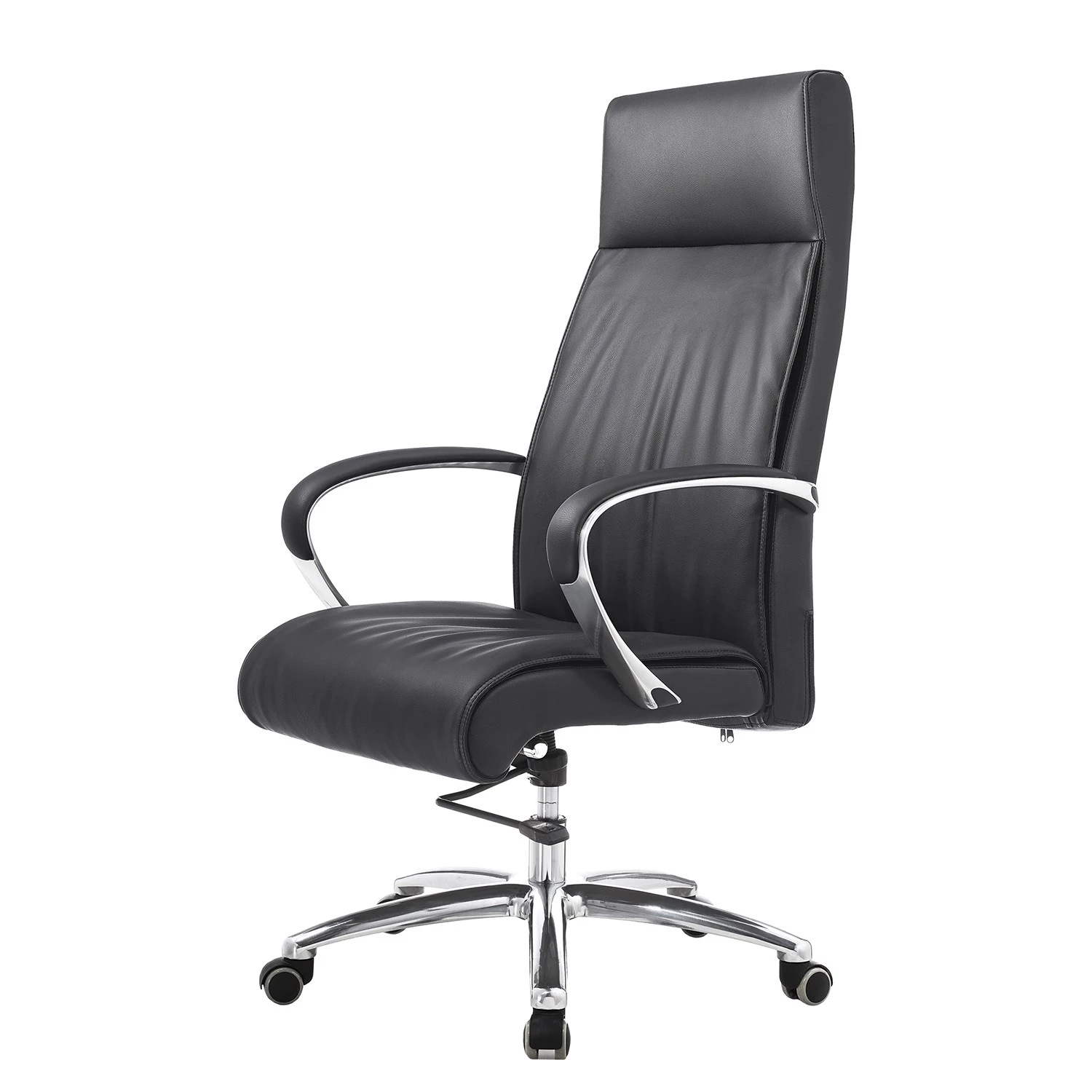 Fredriks Bürostuhl Lazaro - Echtleder / Aluminium - Schwarz / Chrom 1 Fredriks Bürostuhl Lazaro - Echtleder / Aluminium - Schwarz / Chrom