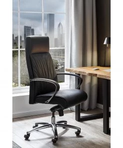 Fredriks Bürostuhl Lazaro - Echtleder / Aluminium - Schwarz / Chrom 7 Fredriks Bürostuhl Lazaro - Echtleder / Aluminium - Schwarz / Chrom -Deutschland Stühle Verkaufs-Shop 1000312420 211130 13160500042 MOOD DETAILS P000000001000312420 mood