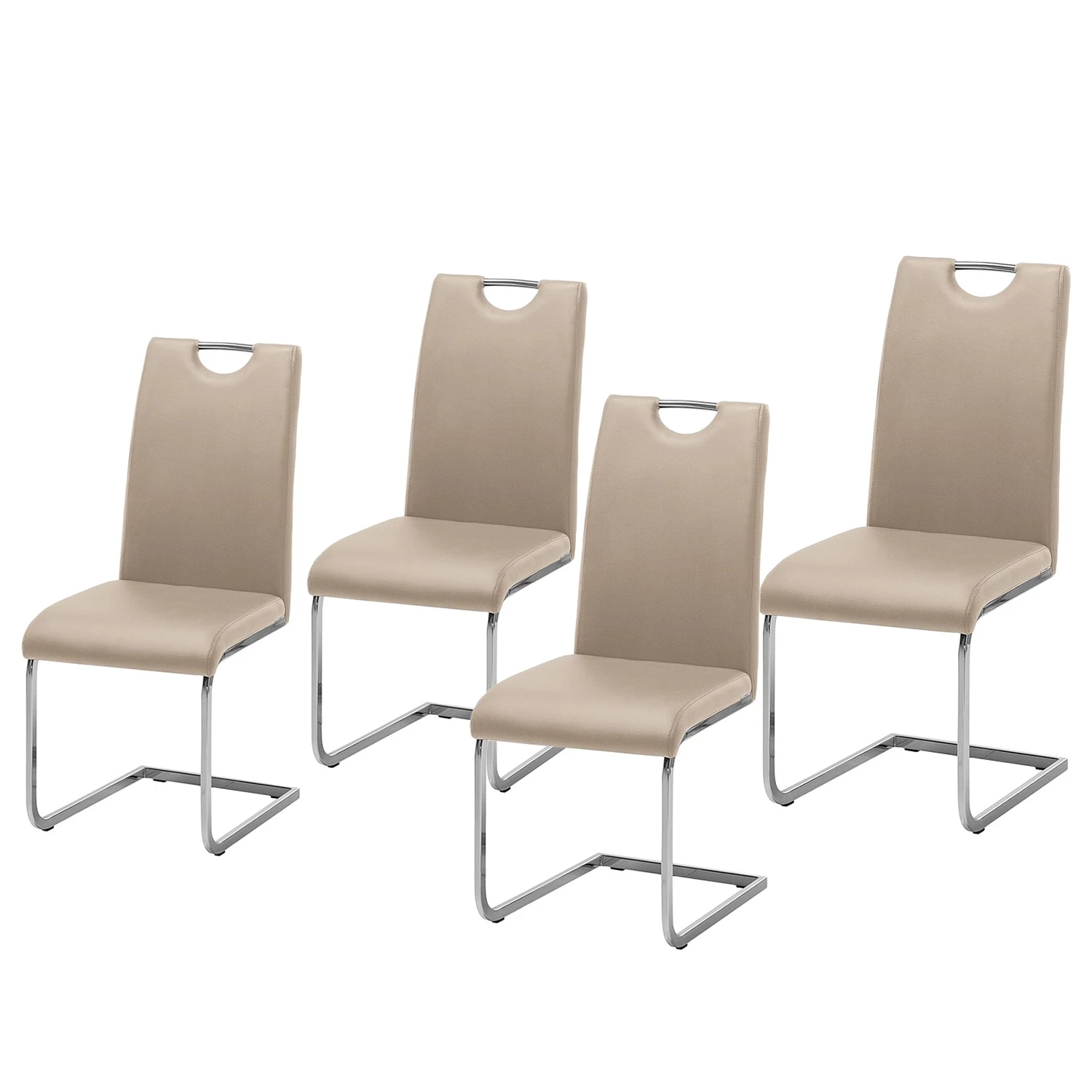 Roomscape Freischwinger Pasala - Cappuccino - 4er Set 1 Roomscape Freischwinger Pasala - Cappuccino - 4er Set