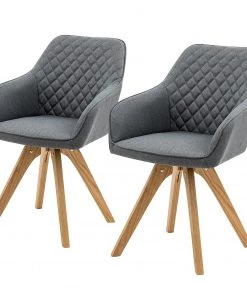 Loftscape Armlehnenstuhl Nagoya (2er-Set) - Grau