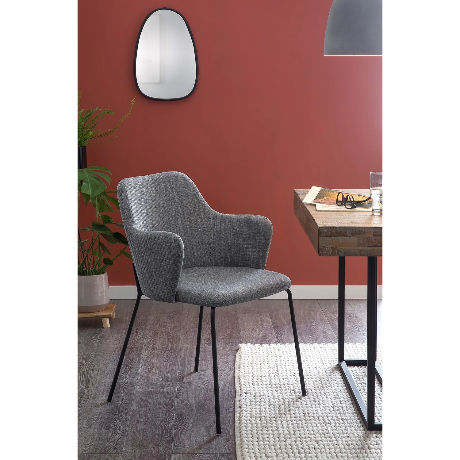 Loftscape Armlehnenstuhl Roose (2er-Set) - Antikgrau 2 Loftscape Armlehnenstuhl Roose (2er-Set) - Antikgrau – Bild 2