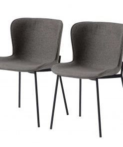 Loftscape Polsterstuhl Jembrana (2er-Set) - Antikgrau